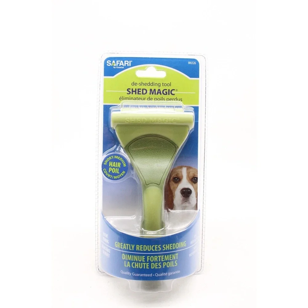 Safari Shed Magic De-Shedding Tool For Dogs‎ Short/Medium Hair BRAND NEW